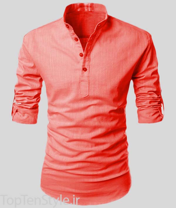 پیراهن مردانه یقه باز و اسپرت
